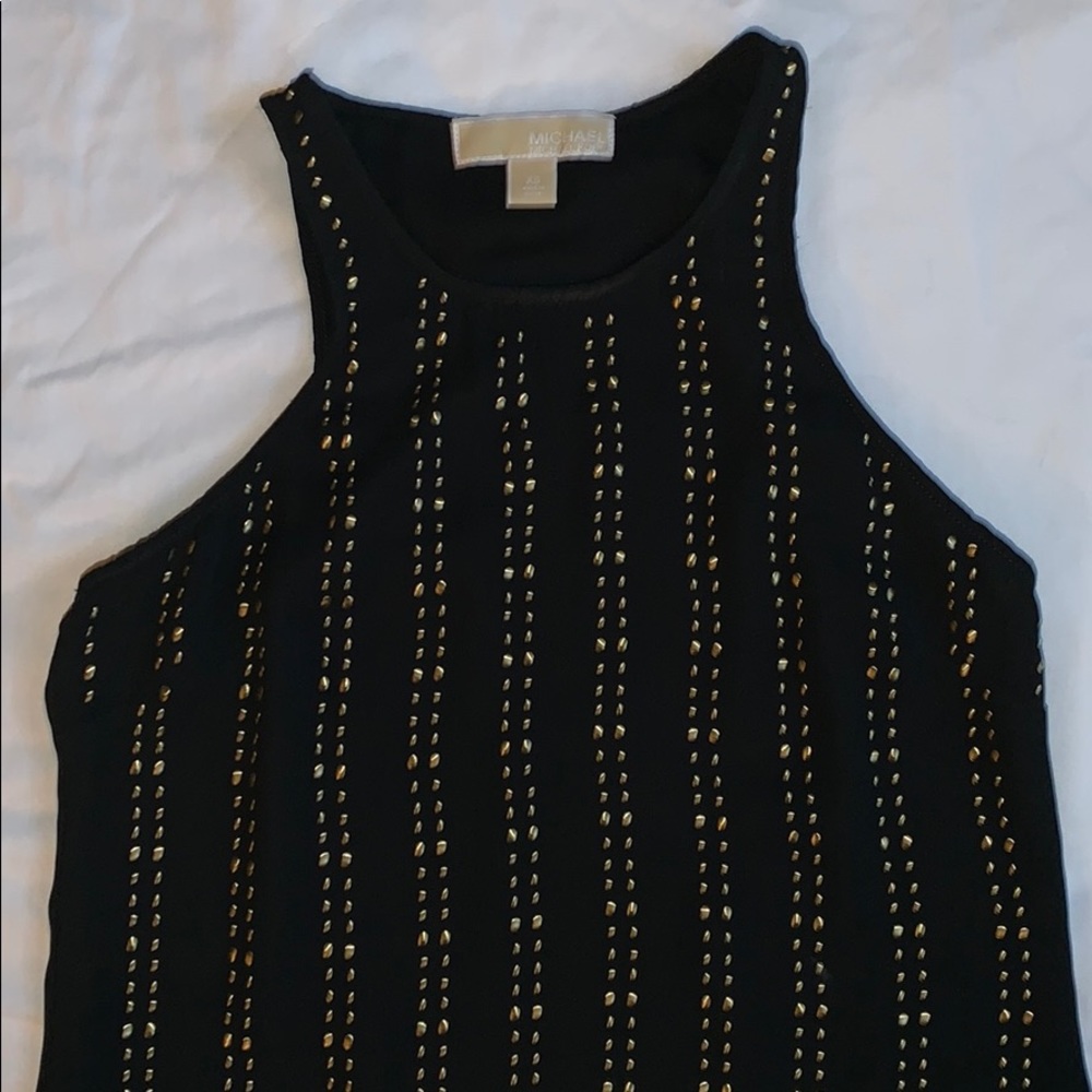 Michael Kors - Black and Gold Tank Top - Picture 2 of 4